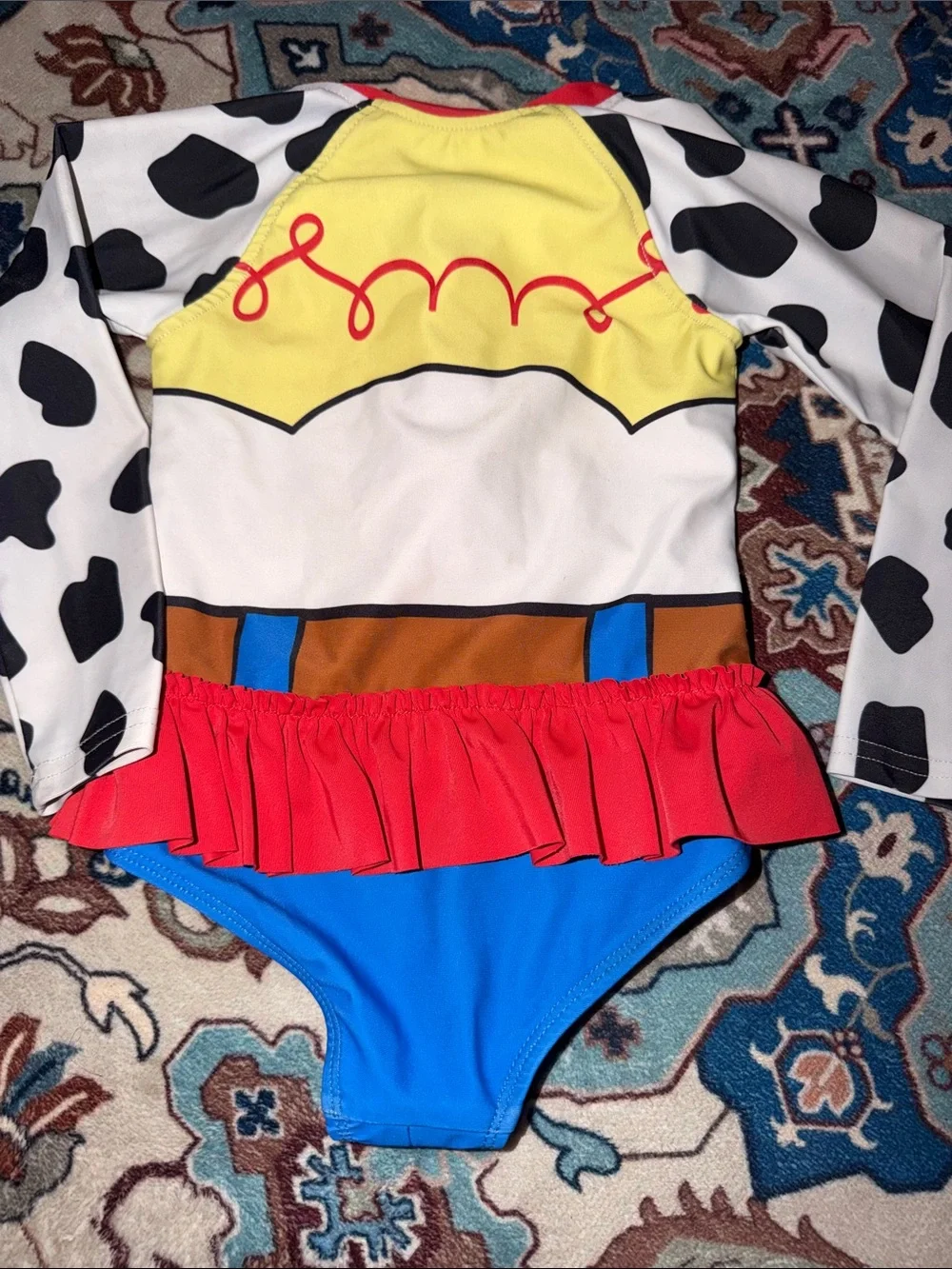 Cowgirl One-Piece Swimsuit - Red, Yellow, Blue, Black, White